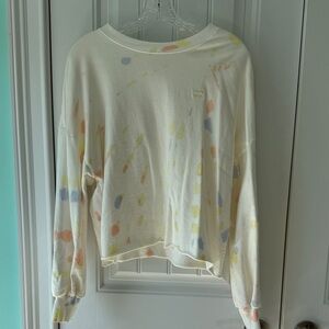 Billabong Med Cropped Colorful Tie-Dye Sweatshirt